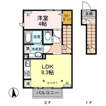 間取図 グランsakura（高崎市江木町）