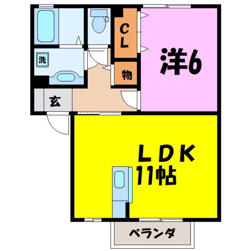 間取図 フェルメール21（高崎市上中居町）