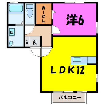 間取図 フェルメール21（高崎市上中居町）