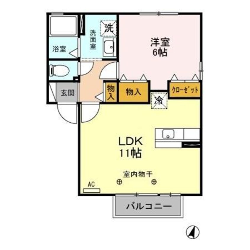 間取図 ブラン･メゾン　Ａ/Ｂ/Ｃ（箕郷町西明屋）