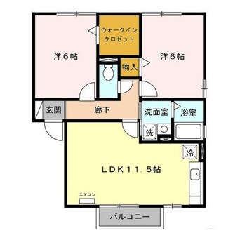 間取図 ブルーリーフ　Ａ/Ｂ（高崎市西横手町）