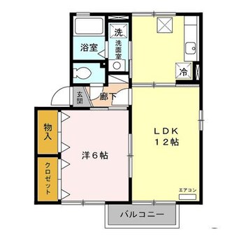 間取図 ブルーリーフ　Ａ/Ｂ（高崎市西横手町）