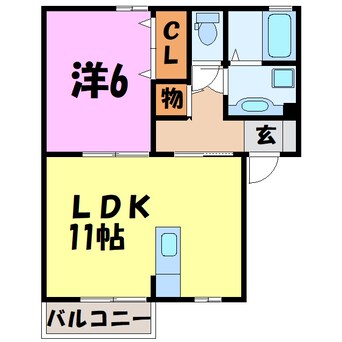 間取図 フォンテーヌ（高崎市東貝沢町）