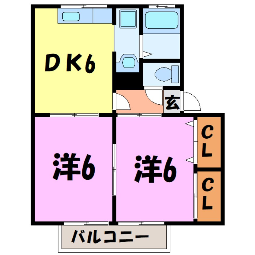 間取図 プルニエＫ（高崎市島野町）