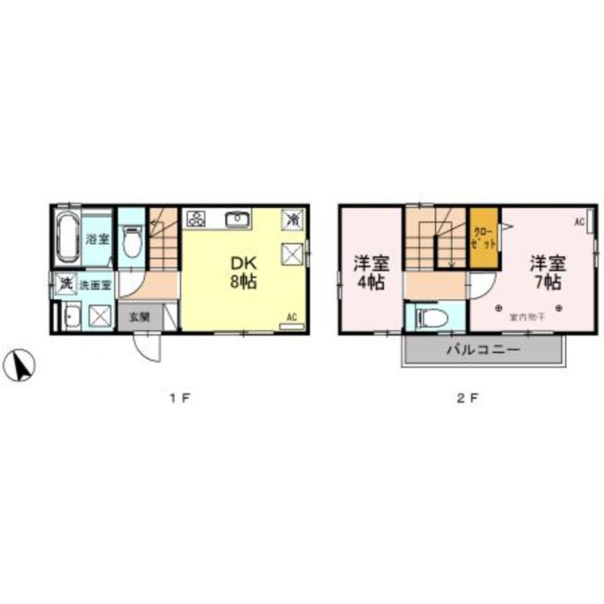 間取図 アウローラＤ（高崎市倉賀野町）