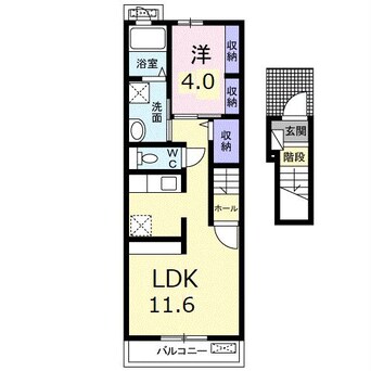 間取図 ブルローネ（高崎市貝沢町）