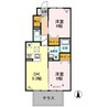 セジュールラソワ　A（藤岡市森） 2LDKの間取り