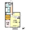 エクシブ高崎 1LDKの間取り