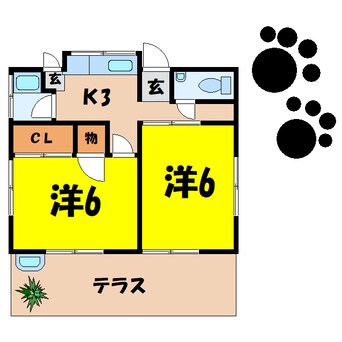 間取図 高木寺浦貸住宅（高崎市下小鳥町）