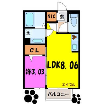 間取図 オペラハウス下之城（高崎市下之城町）