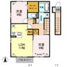 シェソワ（高崎市下小鳥町） 2LDKの間取り