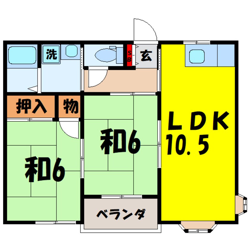 間取図 ROBINSON HEIGHTS菅谷A/B（高崎市菅谷町）