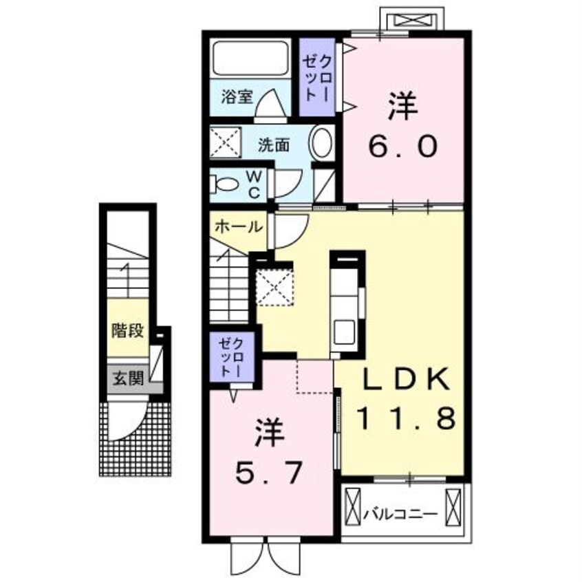 間取図 Ｃａｓａ・ひまわり（藤岡市立石）