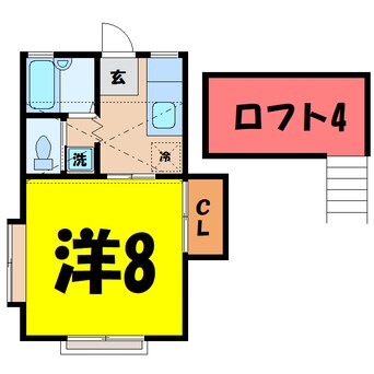 間取図 うらしまハイツ（藤岡市中栗須）