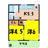 安斎コーポ（高崎市高関町） 2Kの間取り