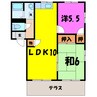 メイプルリーフA　(前橋市若宮町) 2LDKの間取り