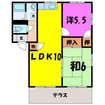 間取図 メイプルリーフA　(前橋市若宮町)