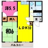 メイプルリーフA　(前橋市若宮町) 2LDKの間取り