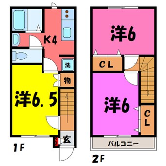 間取図 シルクハイツ中栗須Ａ/B（藤岡市中栗須）