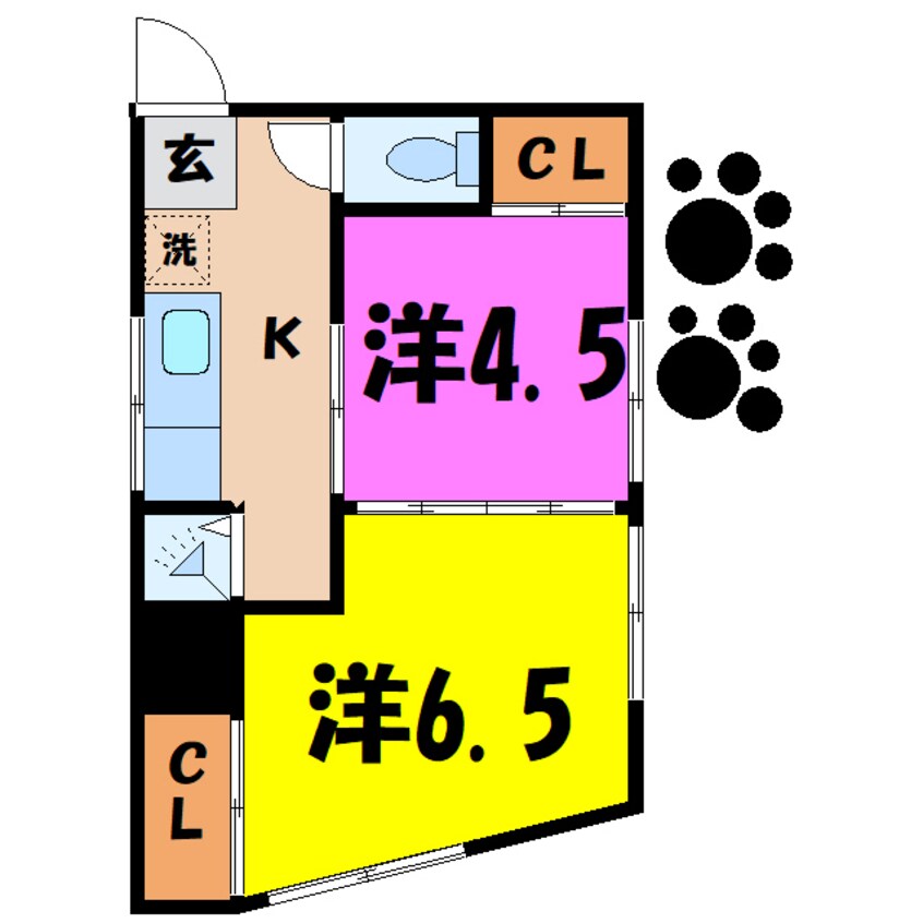 間取図 ユーカリ荘（高崎市竜見町）