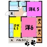 フジハイツ (前橋市高井町) 2DKの間取り