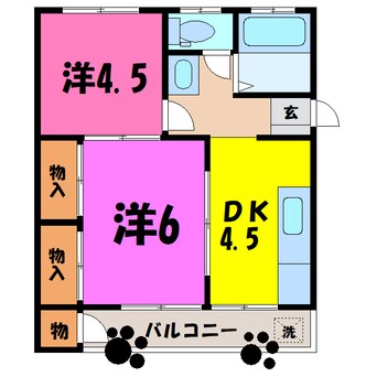 間取図 フジハイツ (前橋市高井町)