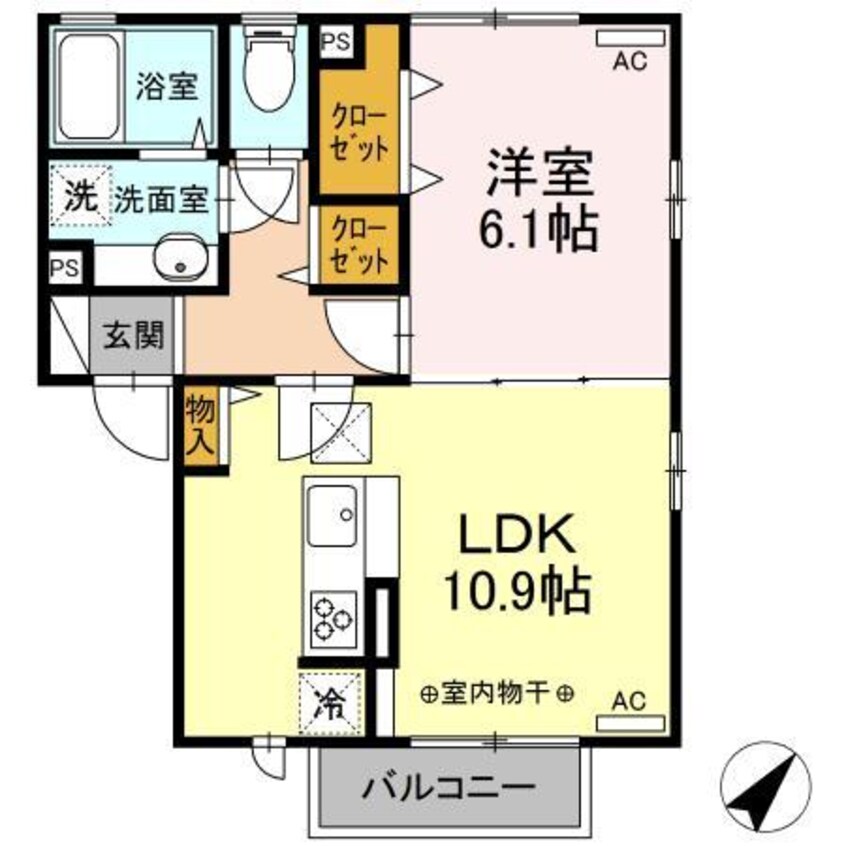 間取図 エヴァーヒルズ（高崎市八千代町）