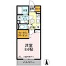 カーサココルン　Ａ棟 1Kの間取り