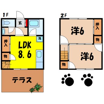 間取図 ラ・フォンテ榛東Ⅰ・Ⅱ・Ⅲ（北群馬郡榛東村）