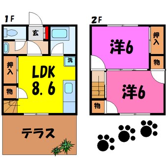 間取図 ラ・フォンテ榛東Ⅰ・Ⅱ・Ⅲ（北群馬郡榛東村）