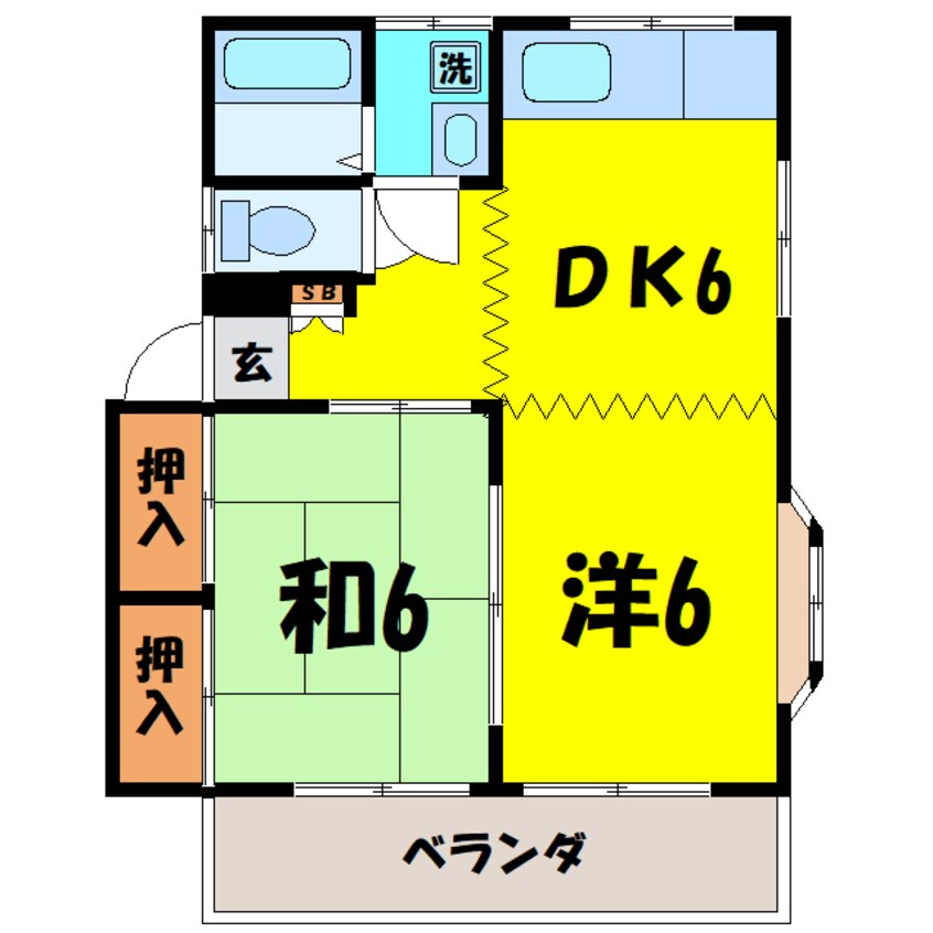 間取図 平成ハイツ　(北群馬郡榛東村大字広馬場)