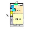 グリーンオアシス林 1DKの間取り
