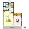 ハーズリッチ北高見 1LDKの間取り