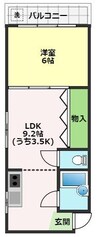 旭ビル 1LDKの間取り