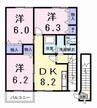 サンハイツ・Ⅳ 3DKの間取り