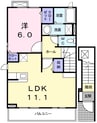 ジーラ・ソーレ　Ⅱ 1LDKの間取り