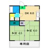 高知市電ごめん線・伊野線/鹿児駅 徒歩17分 1階 築40年 2DKの間取り