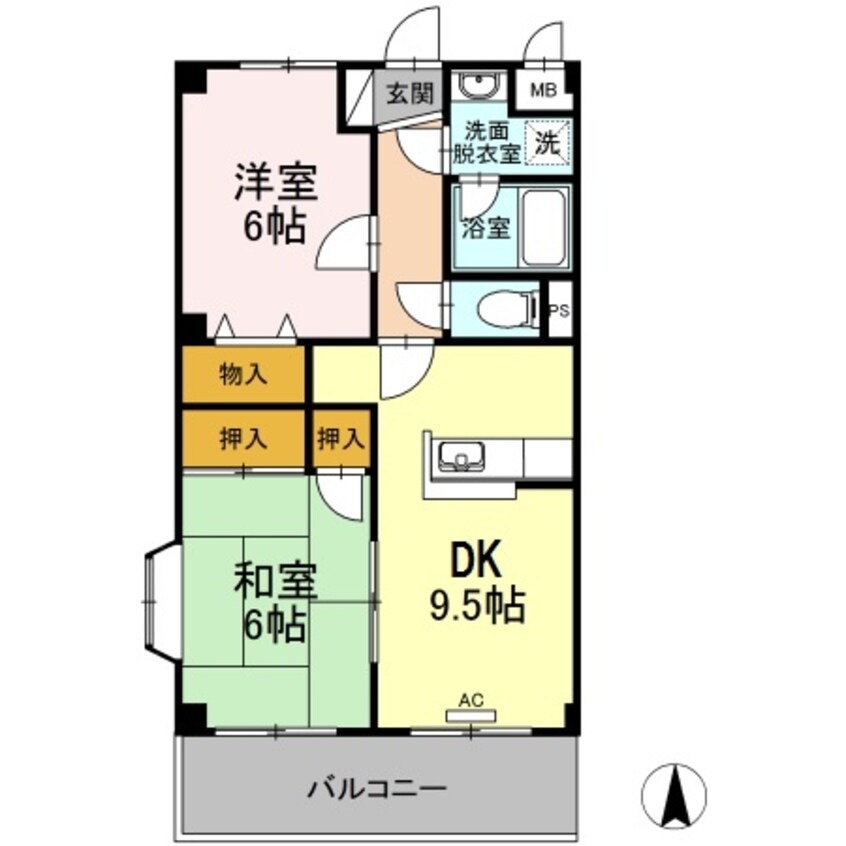 間取図 パインコート札場