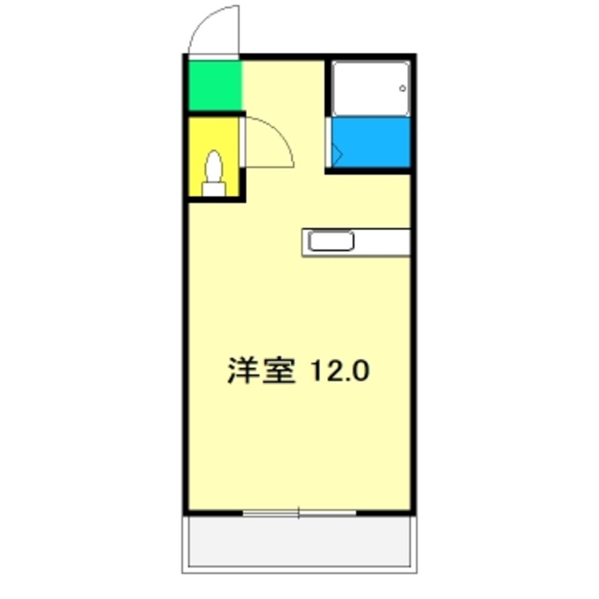 間取図 高知市電ごめん線・伊野線/鹿児駅 徒歩7分 2階 築29年