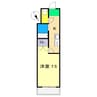 ピュアコート高須 1Kの間取り