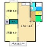 ボーヴィラージュ和田 2LDKの間取り