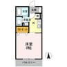 kanada A棟 1Kの間取り