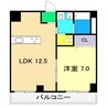 ヴュー鏡川 1LDKの間取り