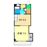 アルファイン高知 1DKの間取り