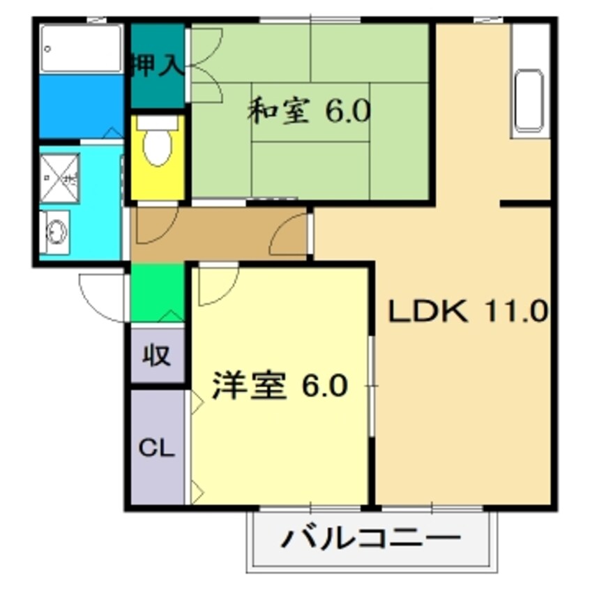 間取図 フローラル薊野 Ⅲ