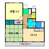 ジェンテ21 2DKの間取り