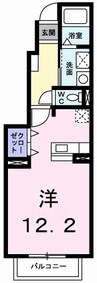 優美　Ｂ 1Kの間取り