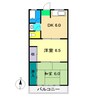 北村マンション(高須) 2DKの間取り
