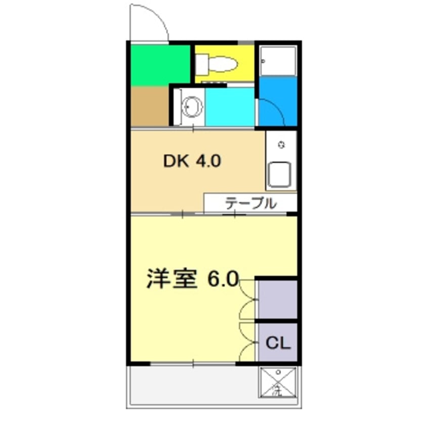 間取図 コスモハイツ高須 2