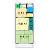 中越コーポ 2Kの間取り